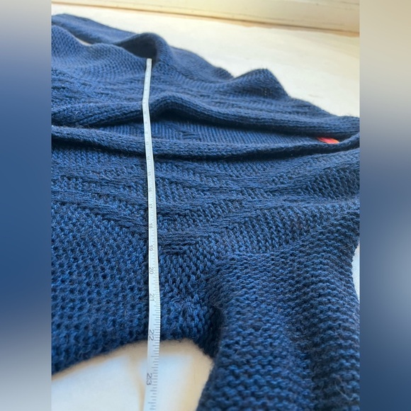 Antoine & Lili Women’s Alpaca Wool Cardigan Sweater Navy Blue Sz L Boho Coastal - Picture 6 of 9